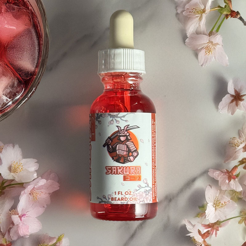 authentic japanese sakura cola beard oil