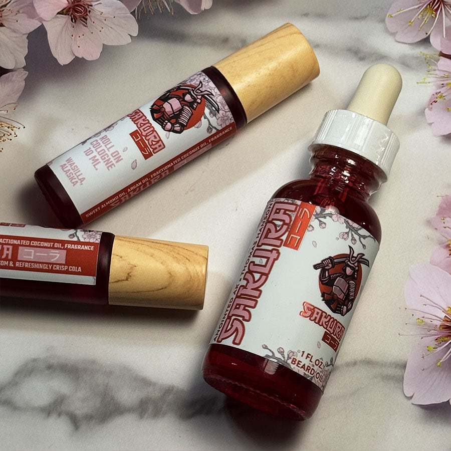 authentic japanese sakura cola beard oil